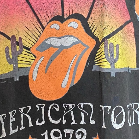 Rolling Stones Muscle Tee Mens Size Large Unisex Charcoal Tshirt American Tour - Picture 5 of 9